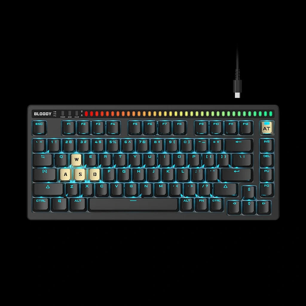 Bloody AT75 Compact Alpha Optical Switches Mechanical Keyboard