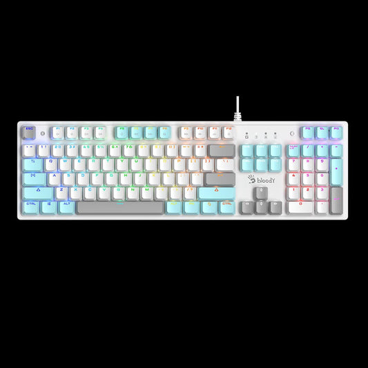 Bloody S520N Icy White Mechanical Gaming Keyboard