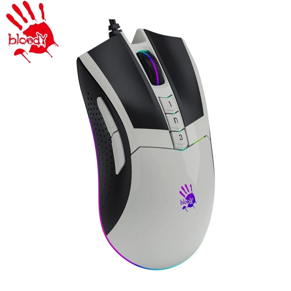 Bloody W90 Pro RGB Gaming Mouse (White)