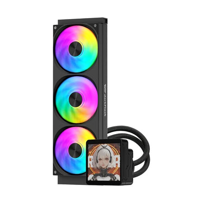 DARKFLASH DV360S MAX ARGB 360MM LIQUID COOLER IPS DISPLAY Black