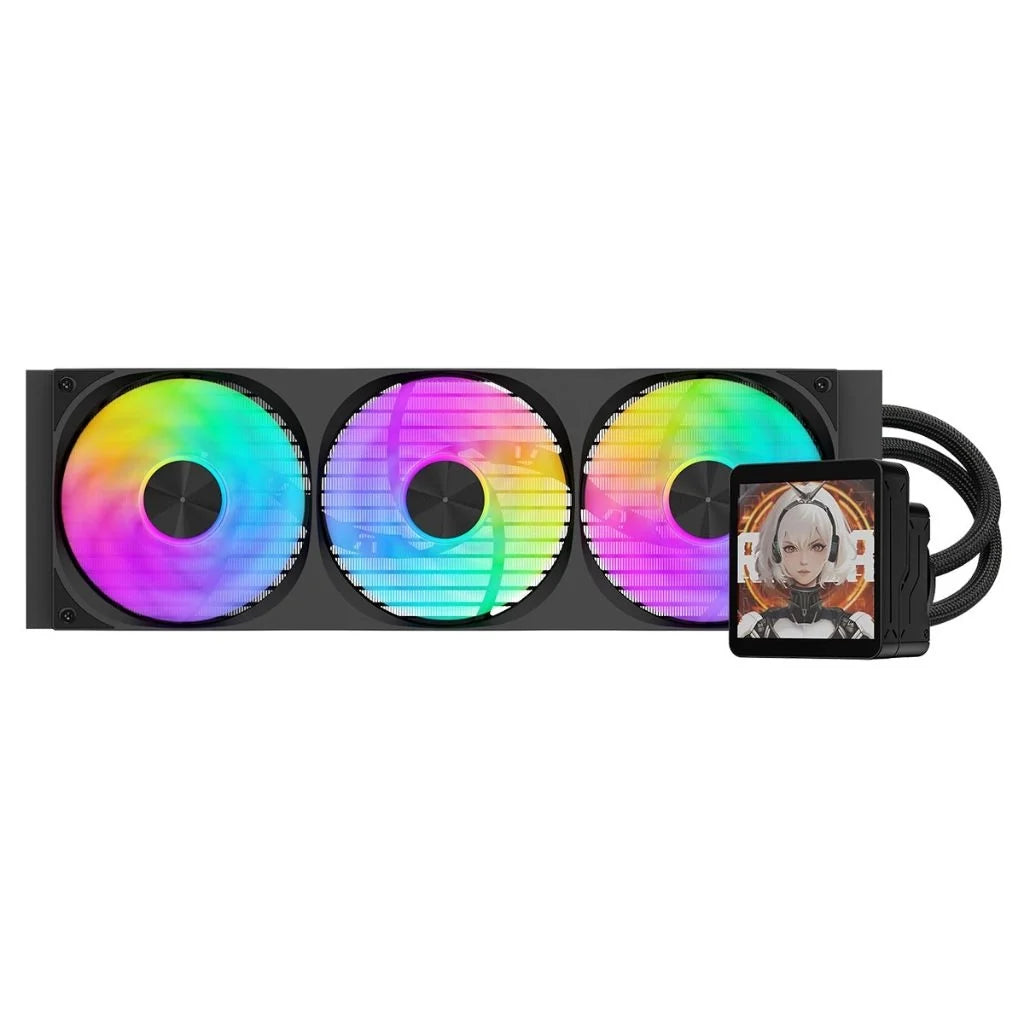 DARKFLASH DV360S MAX ARGB 360MM LIQUID COOLER IPS DISPLAY Black
