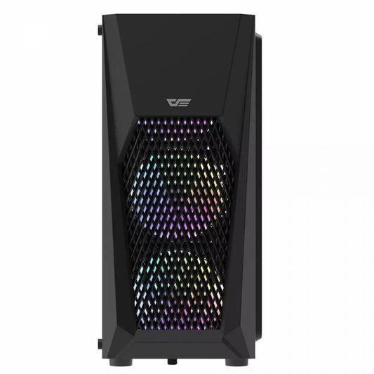 DarkFlash DK150 RGB Mid-Tower ATX Pc Case – Black