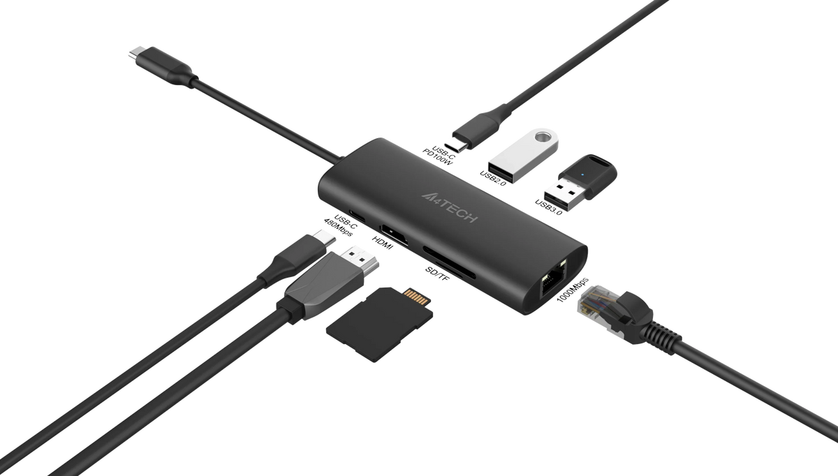 A4Tech DST-80C 8-in-1 Docking Station