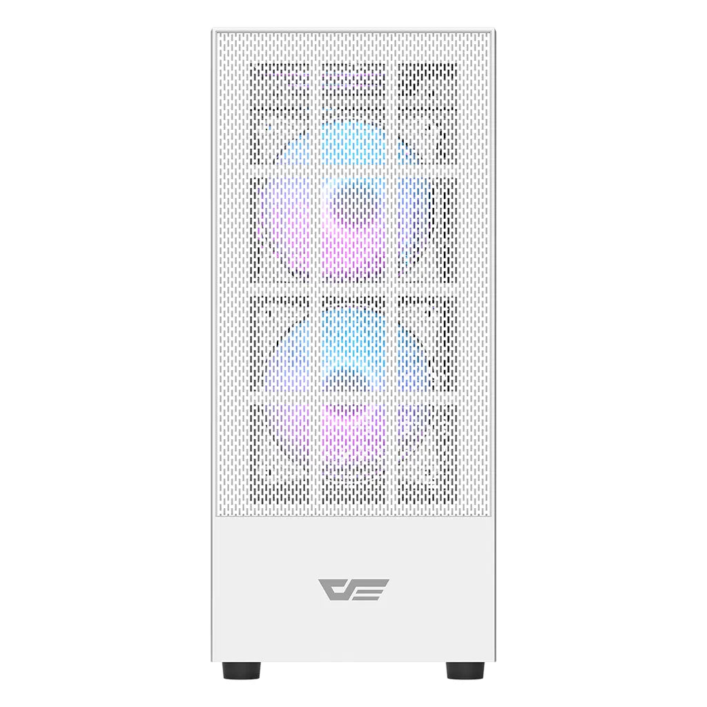 DarkFlash A290 White Mid-Tower Mesh Front PC Case With 3 ARGB Fans