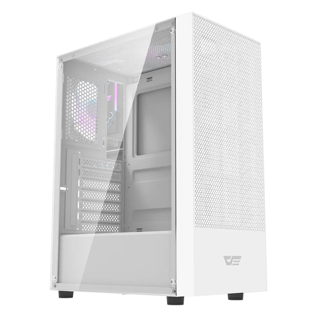 DarkFlash A290 White Mid-Tower Mesh Front PC Case With 3 ARGB Fans