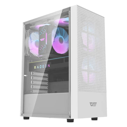 DarkFlash A290 White Mid-Tower Mesh Front PC Case With 3 ARGB Fans