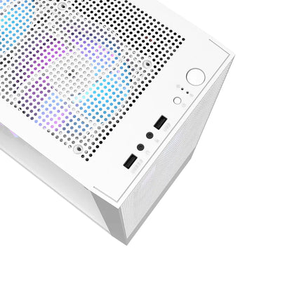 DarkFlash A290 White Mid-Tower Mesh Front PC Case With 3 ARGB Fans