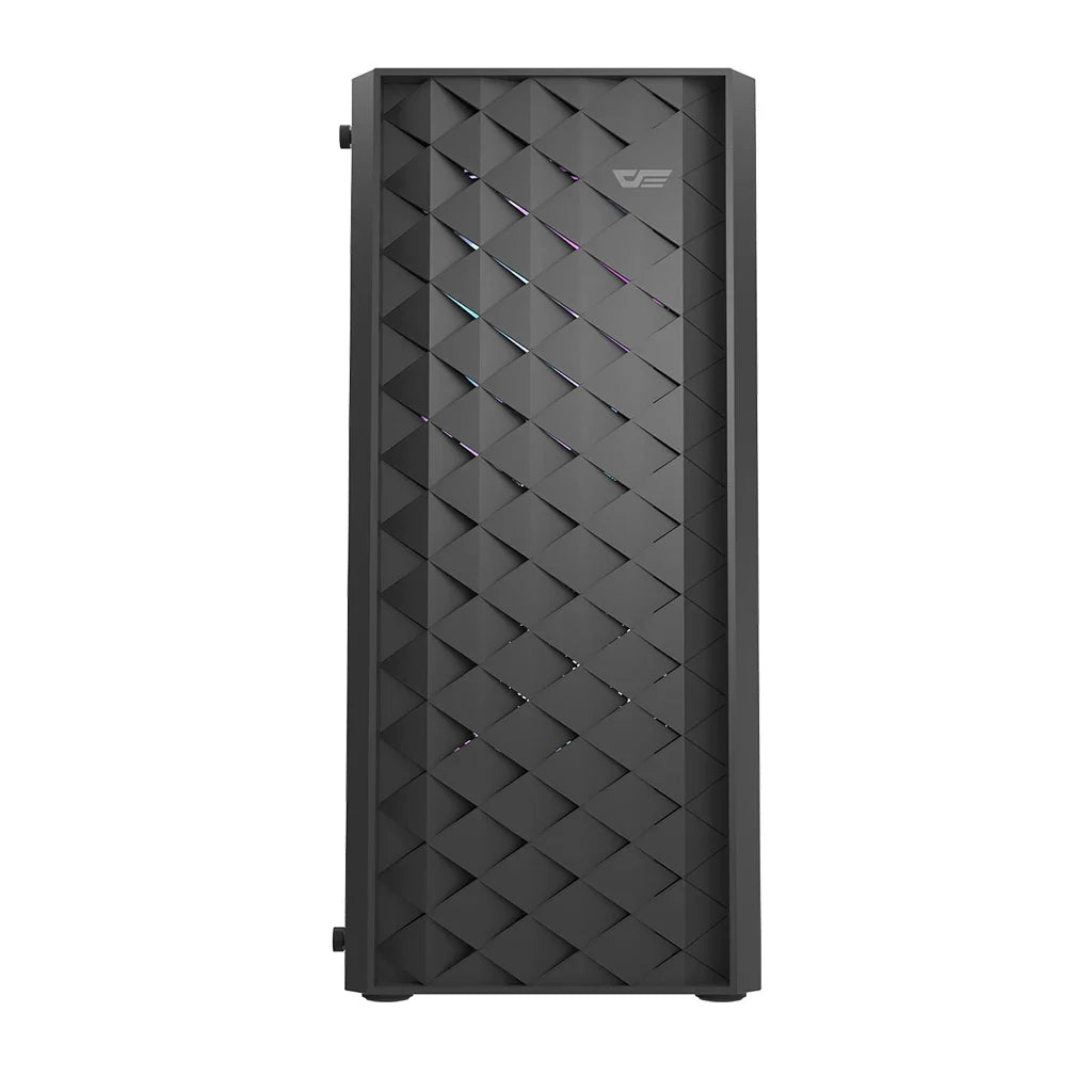 DarkFlash DK351 Black ATX Mesh Dragon Scale Front PC Case With 4 ARGB Fans