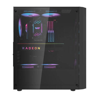 DarkFlash DK351 Black ATX Mesh Dragon Scale Front PC Case With 4 ARGB Fans