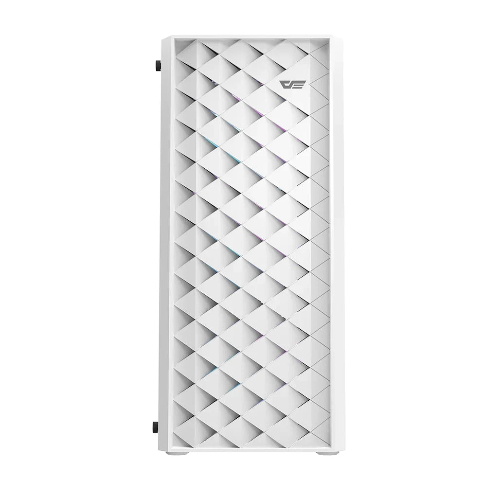 DarkFlash DK351 White Mid Tower Side Tempered Glass PC Case With 4 ARGB Fans