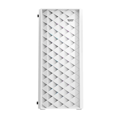 DarkFlash DK351 White Mid Tower Side Tempered Glass PC Case With 4 ARGB Fans