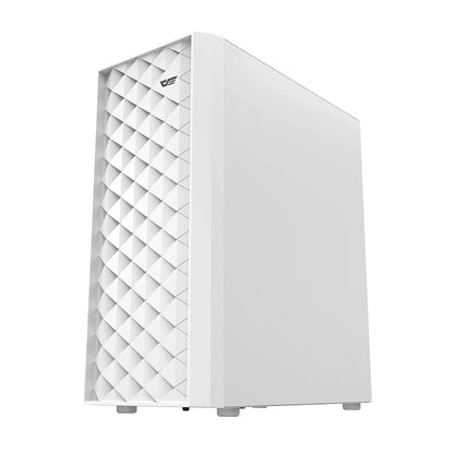 DarkFlash DK351 White Mid Tower Side Tempered Glass PC Case With 4 ARGB Fans