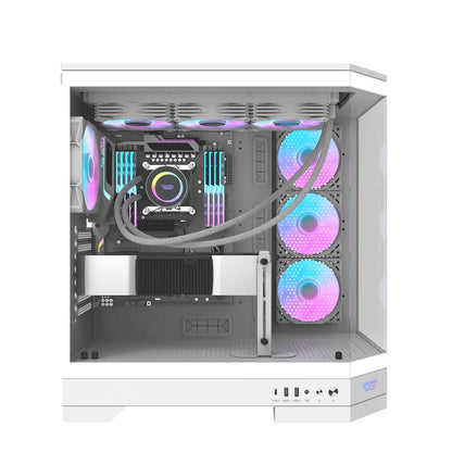 Darkflash DQX90 ATX Mid Tower 470mm GPU Clearance With 4 ARGB Fans