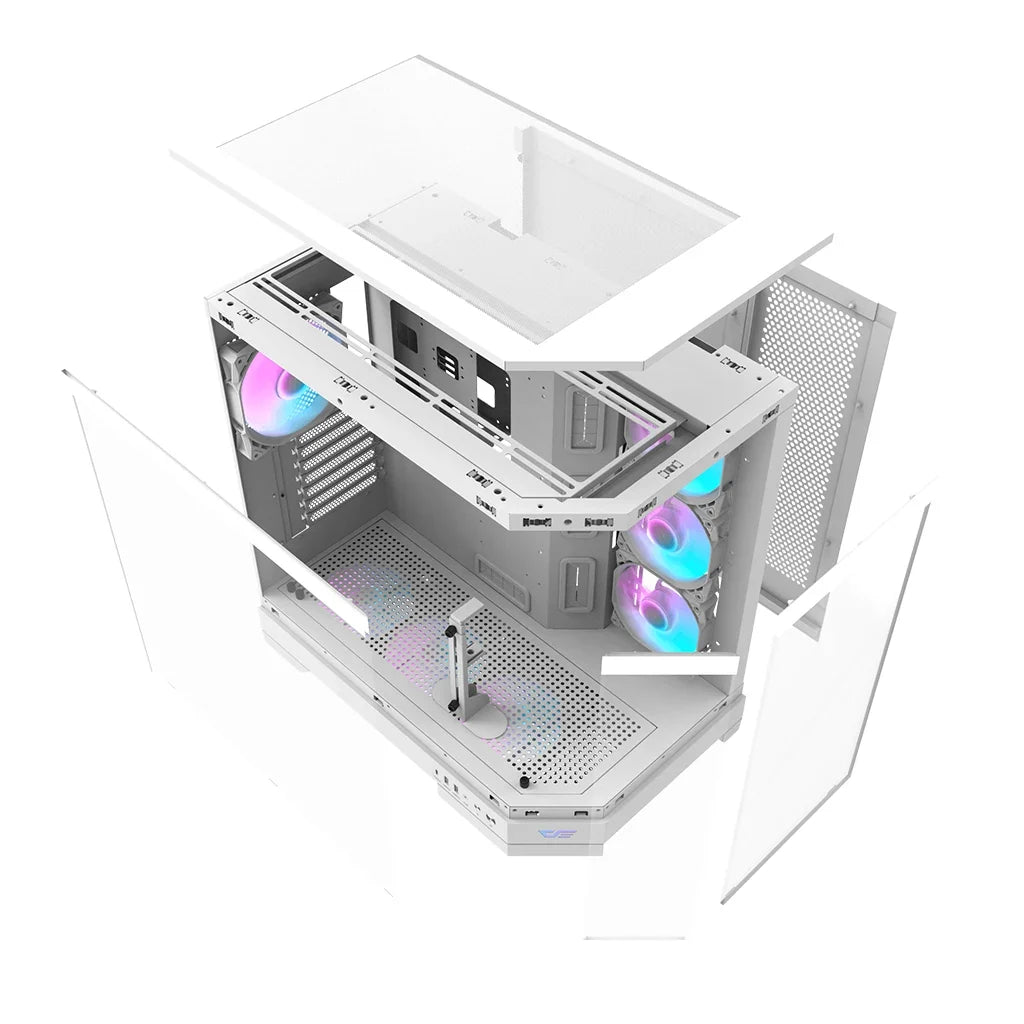 Darkflash DQX90 ATX Mid Tower 470mm GPU Clearance With 4 ARGB Fans