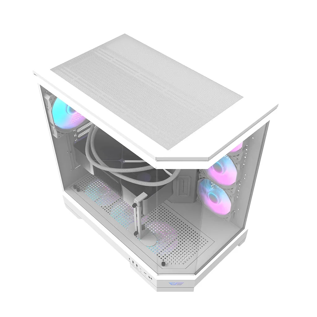 Darkflash DQX90 ATX Mid Tower 470mm GPU Clearance With 4 ARGB Fans