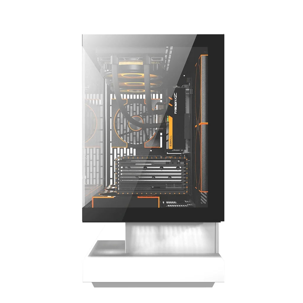 DarkFlash Floatron F1 White M-ATX Supports 360mm AIO with 6 ARGB Fans