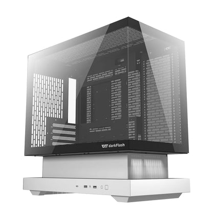 DarkFlash Floatron F1 White M-ATX Supports 360mm AIO with 6 ARGB Fans