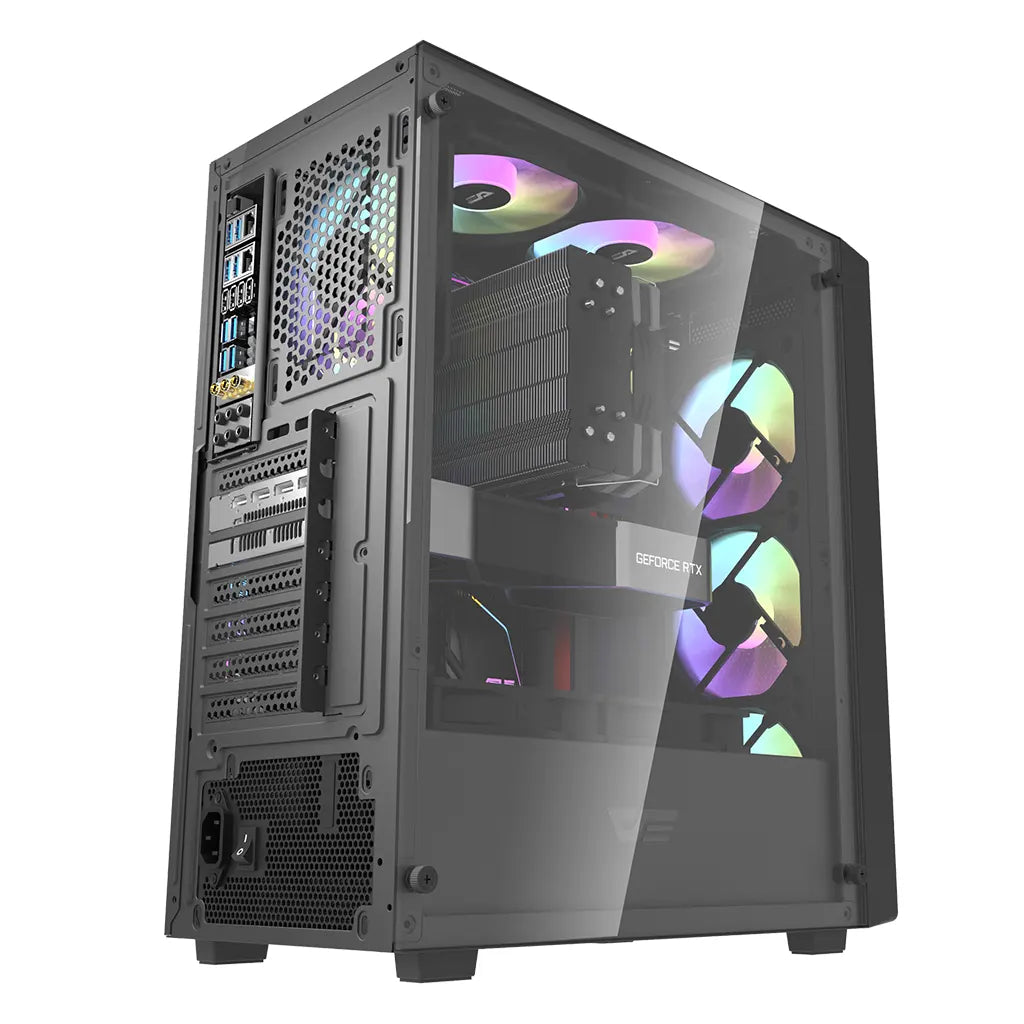 Darkflash DK353 Black ATX Mid-Tower Gaming Case with 4 ARGB Fans