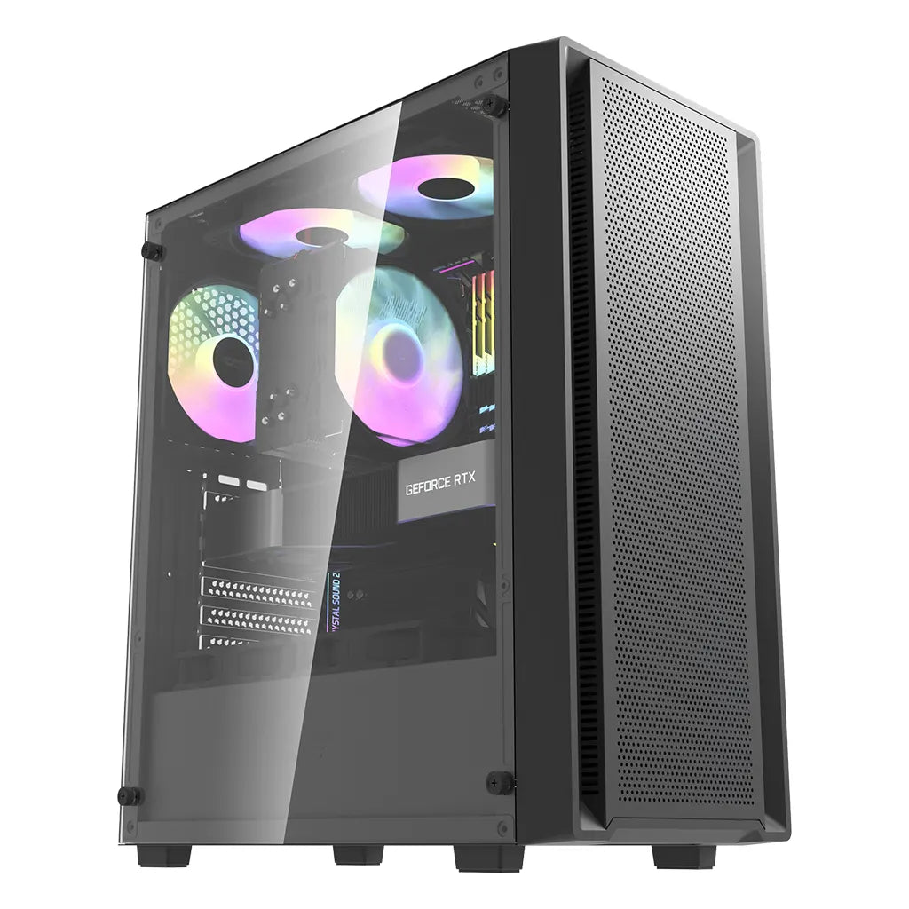 Darkflash DK353 Black ATX Mid-Tower Gaming Case with 4 ARGB Fans