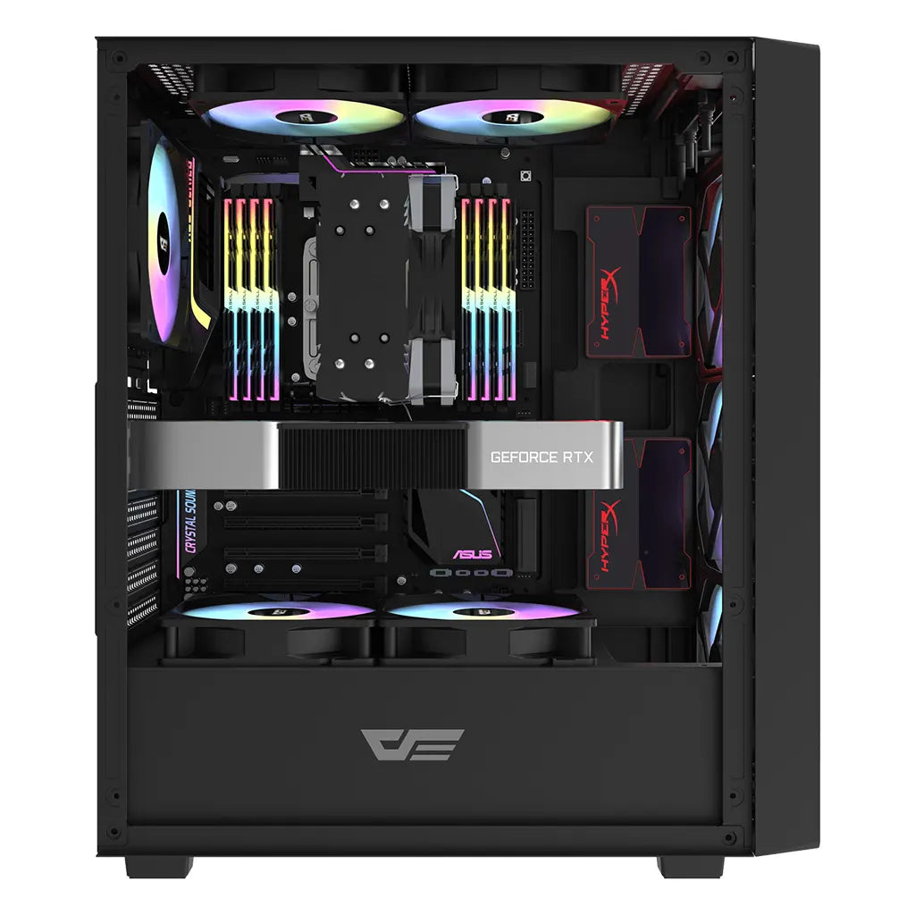 Darkflash DK353 Black ATX Mid-Tower Gaming Case with 4 ARGB Fans