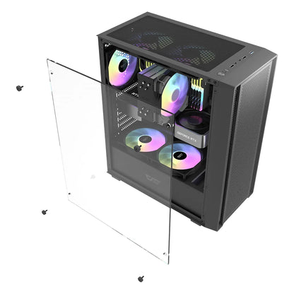 Darkflash DK353 Black ATX Mid-Tower Gaming Case with 4 ARGB Fans