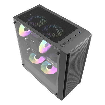 Darkflash DK353 Black ATX Mid-Tower Gaming Case with 4 ARGB Fans