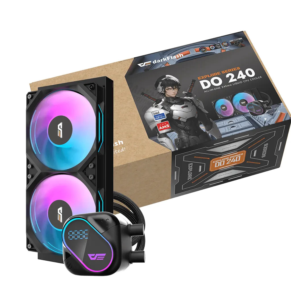 DarkFlash DO 240mm Black RGB 4-pin PWM Water Cooler