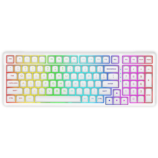 E-YOOSO Z-99 RGB 99-Keys Wired Mechanical Keyboard White