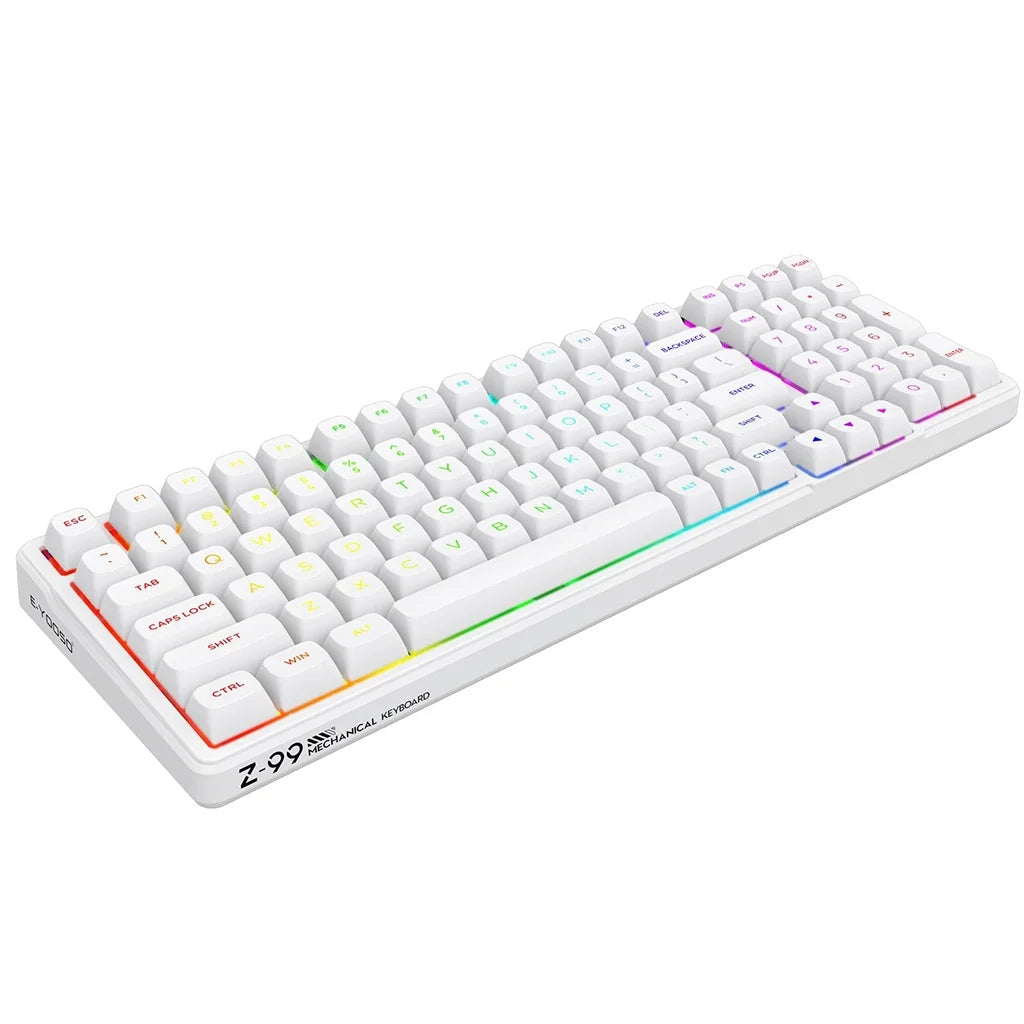 E-YOOSO Z-99 RGB 99-Keys Wired Mechanical Keyboard White
