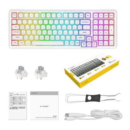 E-YOOSO Z-99 RGB 99-Keys Wired Mechanical Keyboard White