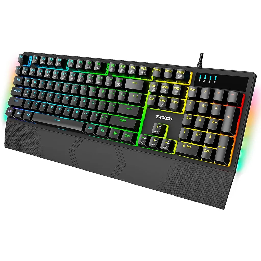 E-YOOSO K-662 Rainbow Wired Mechanical Keyboard with Red, Blue & Brown Switches