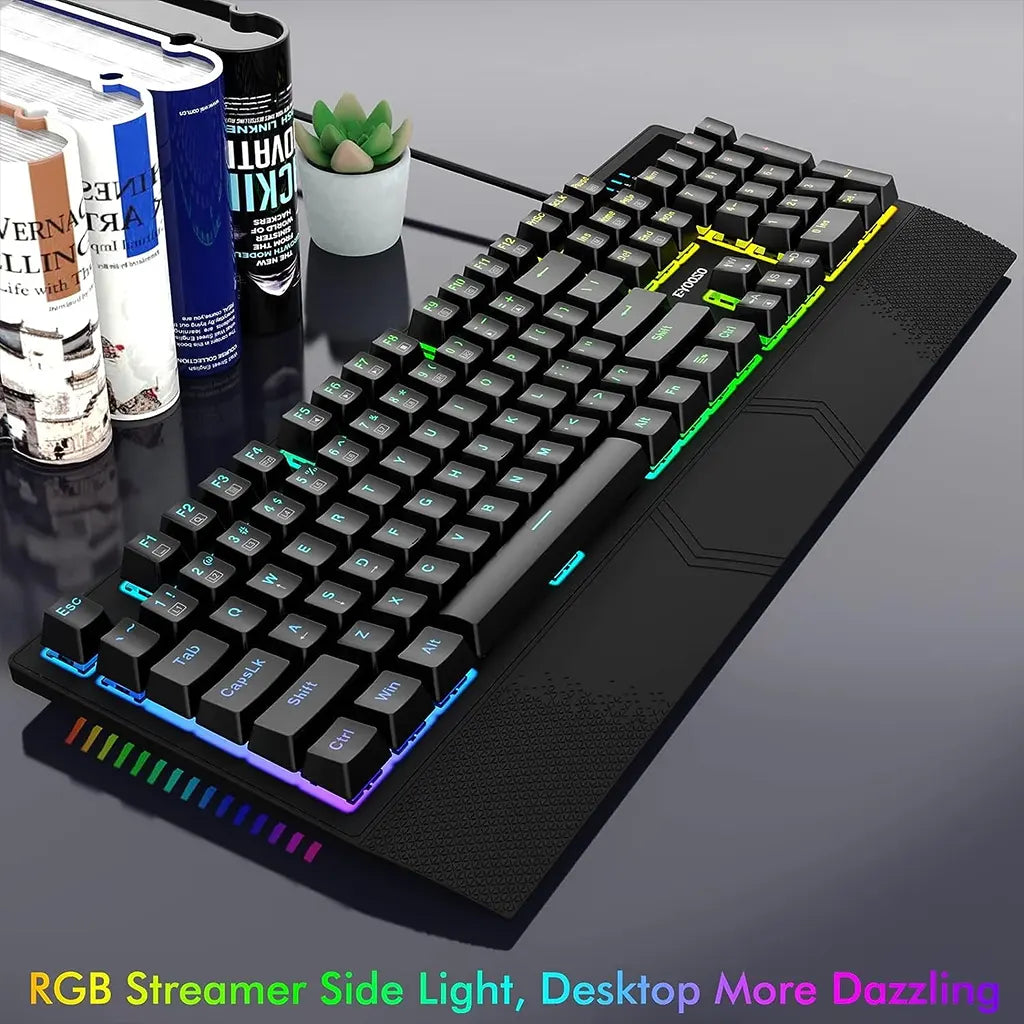 E-YOOSO K-662 Rainbow Wired Mechanical Keyboard with Red, Blue & Brown Switches