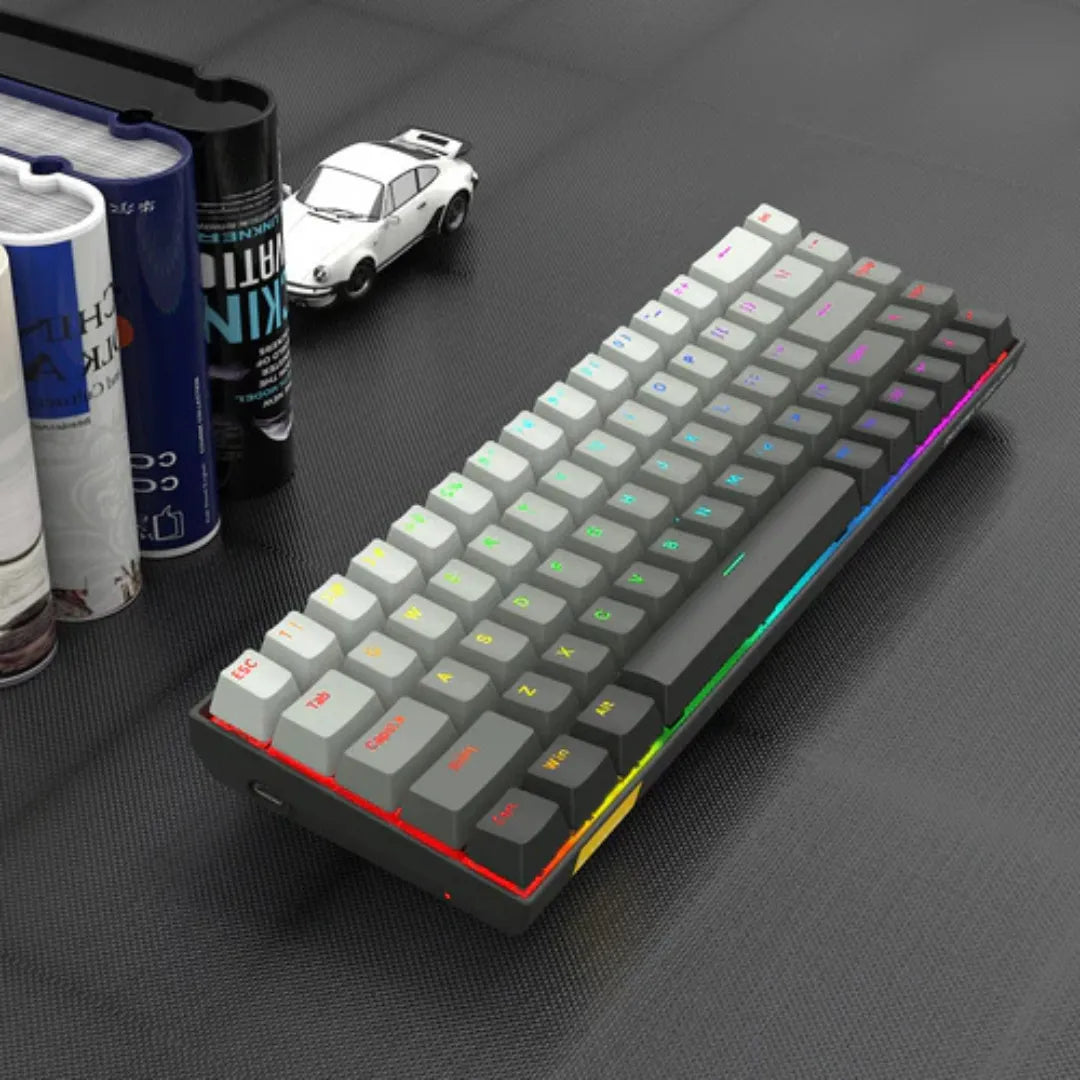 E-YOOSO HZ-68 RGB 68-Keys Hot-Swappable Mechanical Keyboard Gradient Grey