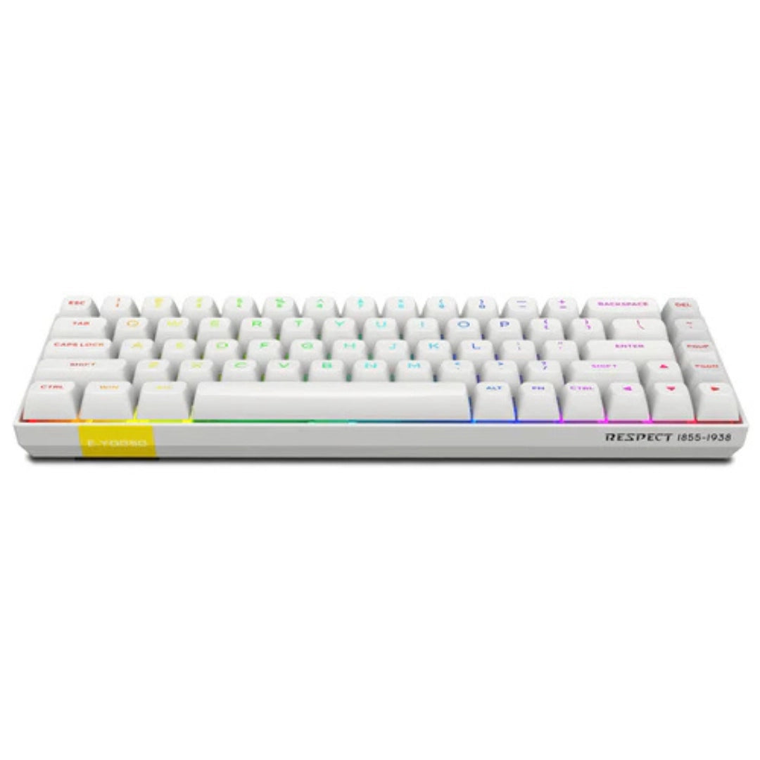 E-YOOSO HZ-68 RGB 68-Keys Hot-Swappable Mechanical Keyboard White