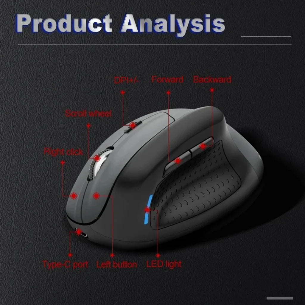 E-Yooso X-45 Tri-Mode Wired Gaming Mouse (Grey Black)