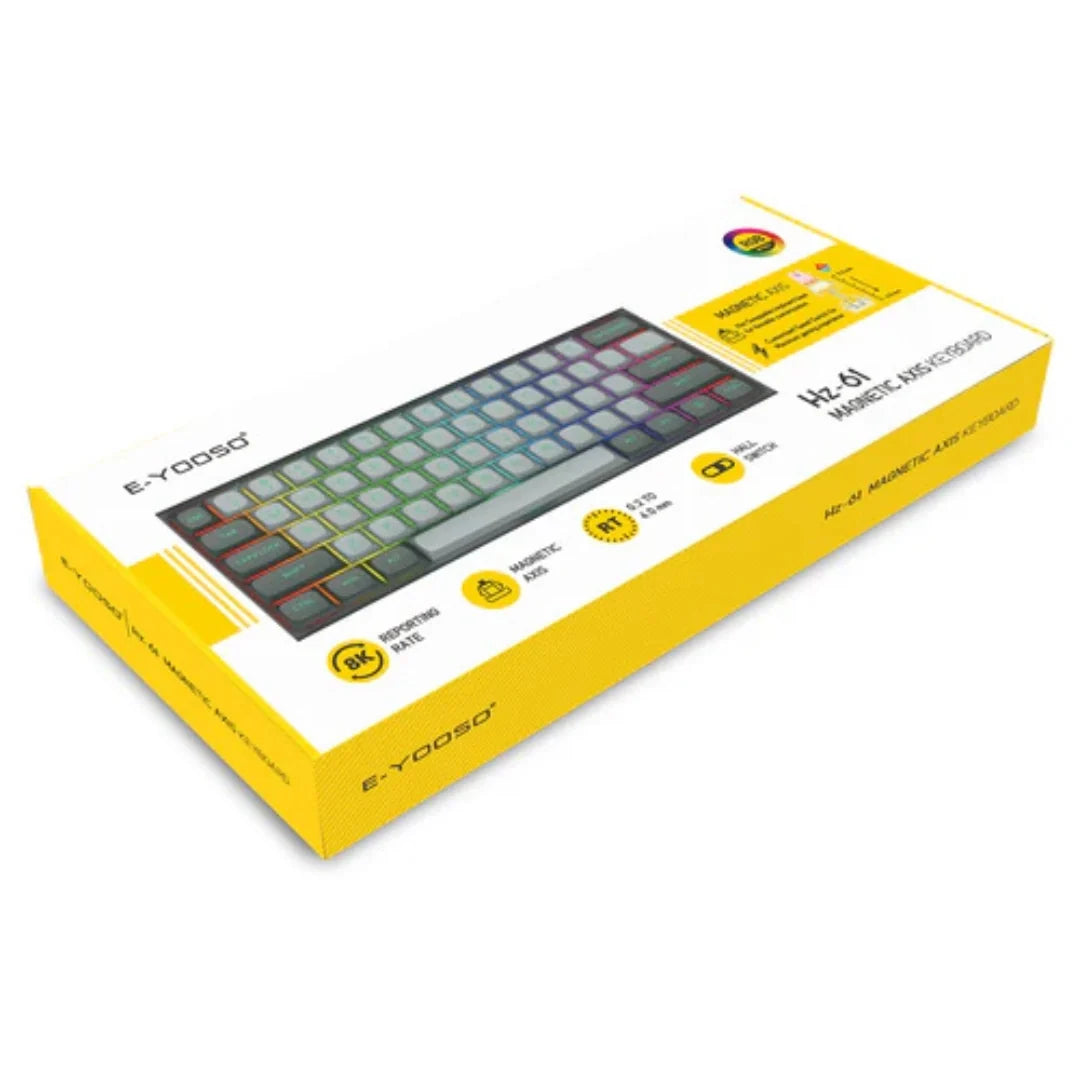 E-YOOSO HZ-61 RGB 61-Keys Hot-Swappable Mechanical Keyboard Gray/ Black