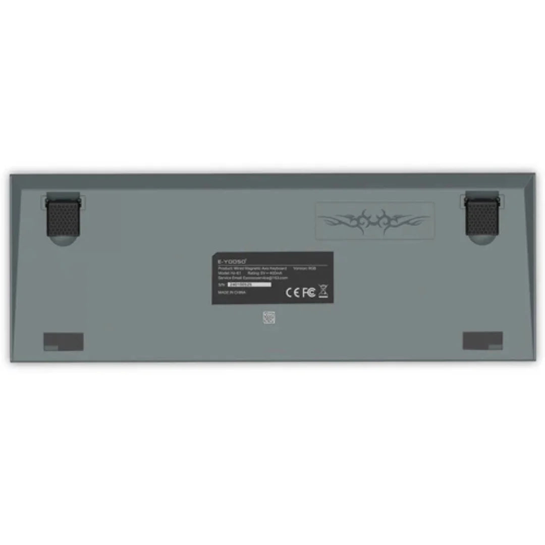 E-YOOSO HZ-61 RGB 61-Keys Hot-Swappable Mechanical Keyboard Gray/ Black