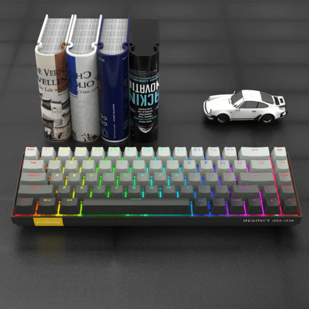 E-YOOSO HZ-68 RGB 68-Keys Hot-Swappable Mechanical Keyboard Gradient Grey