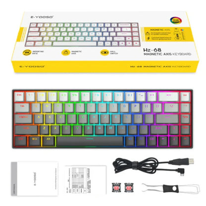 E-YOOSO HZ-68 RGB 68-Keys Hot-Swappable Mechanical Keyboard Gradient Grey