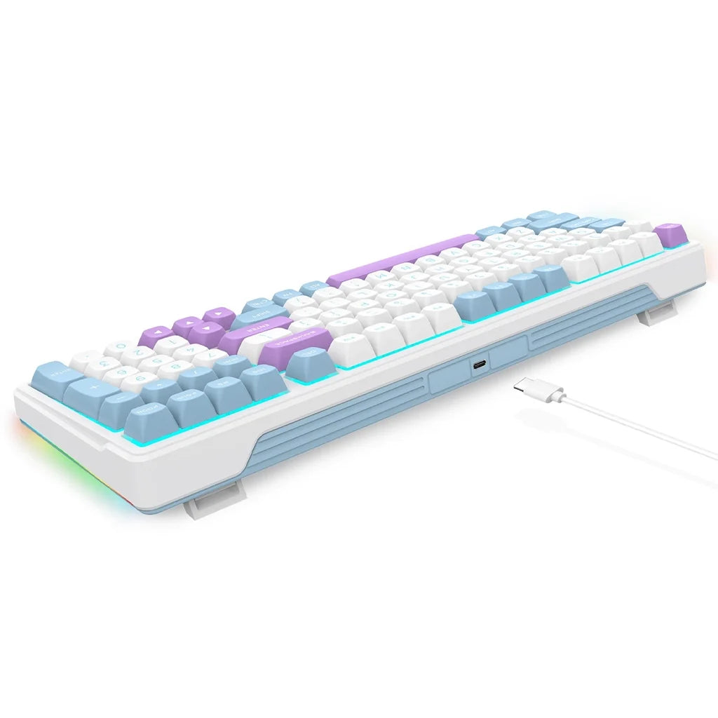 E-YOOSO Z-99 RGB 99-Keys Mechanical Keyboard White/Blue/Purple
