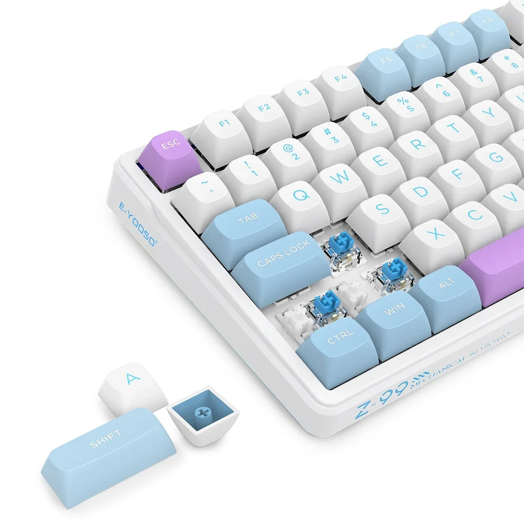E-YOOSO Z-99 RGB 99-Keys Mechanical Keyboard White/Blue/Purple