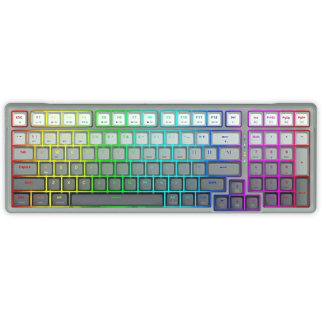 E-YOOSO Z-99 Tri-Mode RGB 99-Keys Mechanical Keyboard Gradient Grey