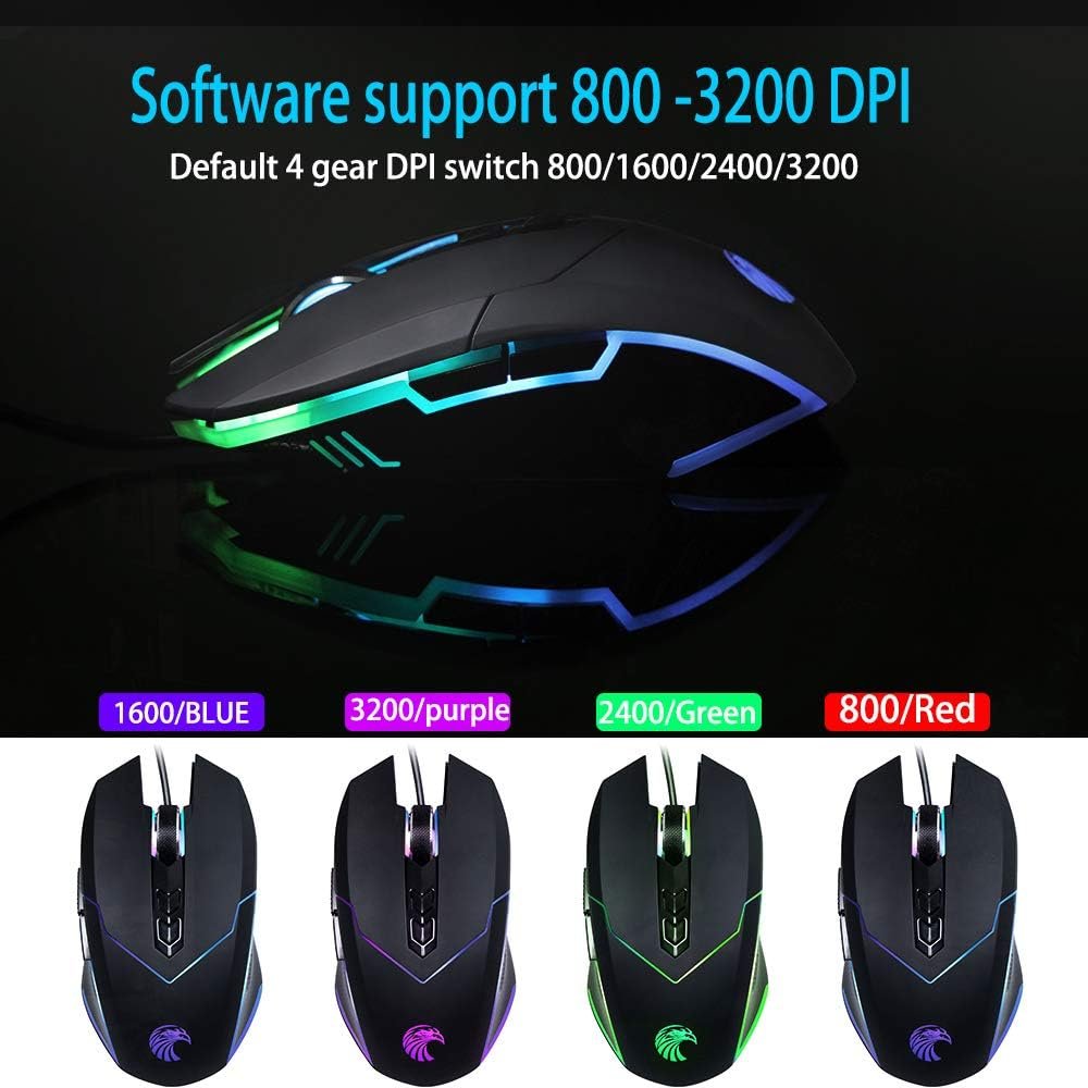 E-YOOSO X-5 Wired RGB Gaming Mouse with 3200 DPI