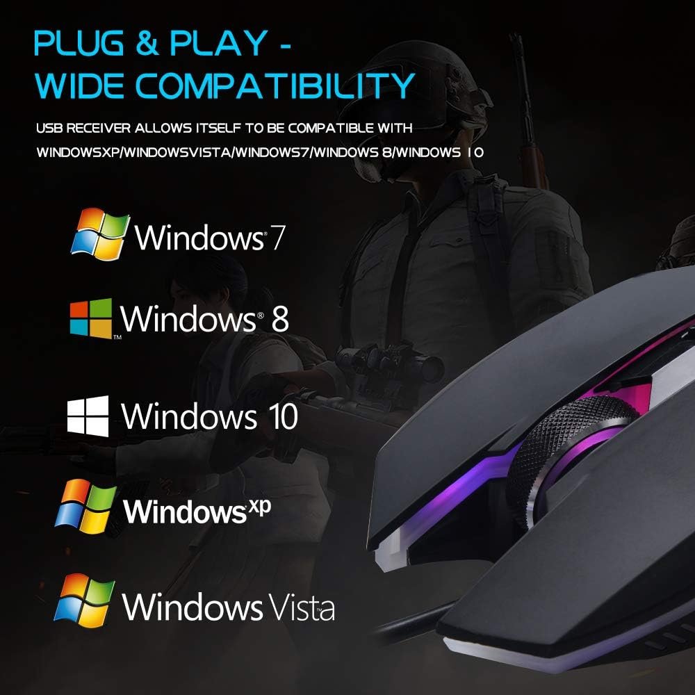 E-YOOSO X-5 Wired RGB Gaming Mouse with 3200 DPI