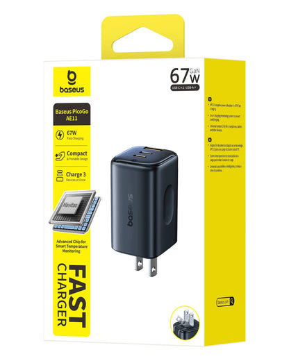 Baseus PicoGo AE11 67W Fast Charger 2C+U US