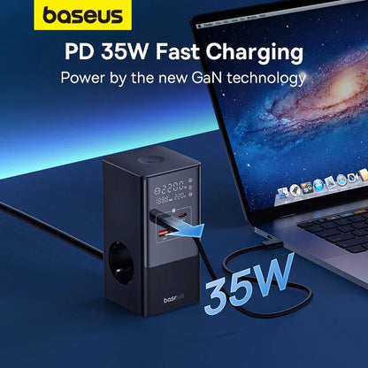 Baseus PowerCombo Tower Digital PowerStrip 3AC+2U+2C 35W