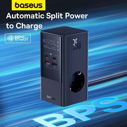 Baseus PowerCombo Tower Digital PowerStrip 3AC+2U+2C 35W
