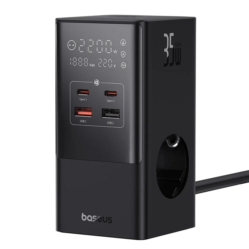 Baseus PowerCombo Tower Digital PowerStrip 3AC+2U+2C 35W