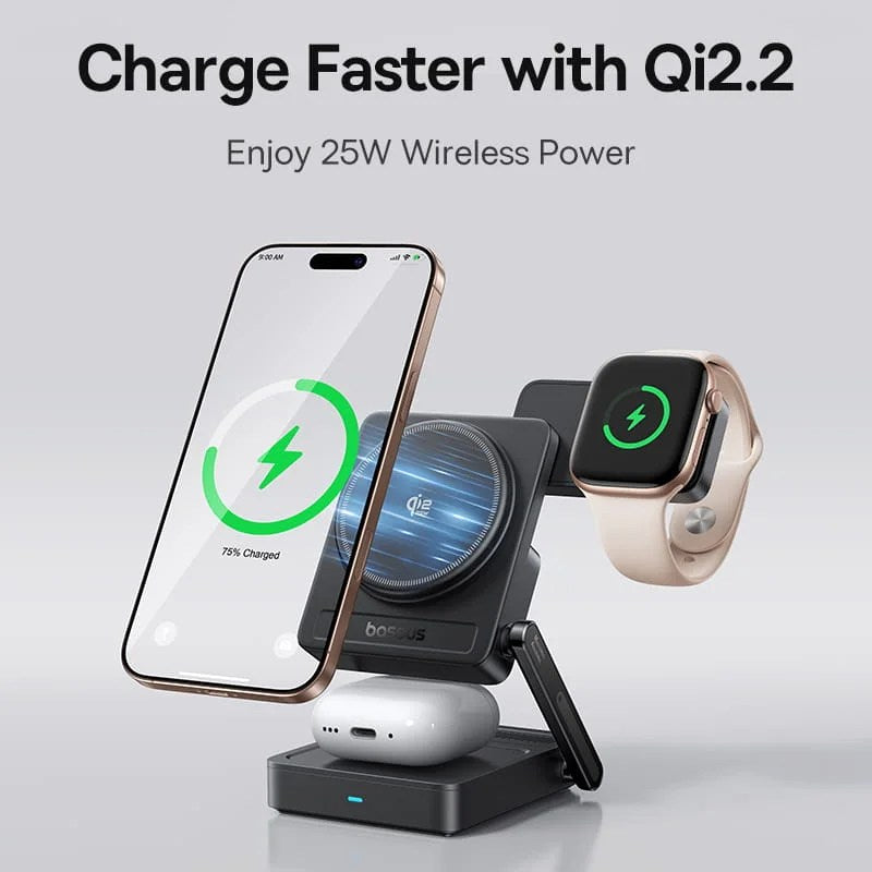 Baseus PicoGo AF21 Portable 3-in-1 Qi2.2 Wireless Charger 35W