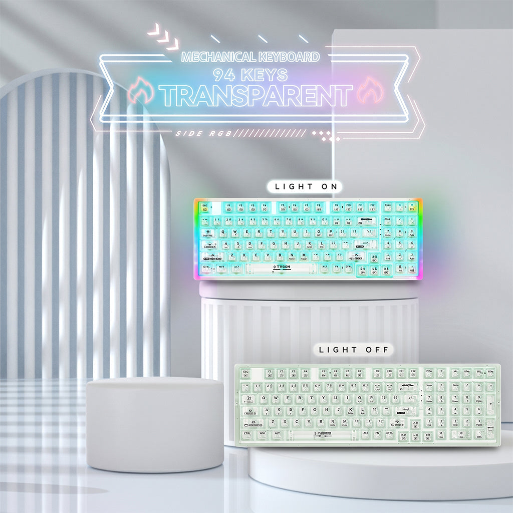 EYOOSO Z94 94-Key Transparent Mechanical Gaming Keyboard